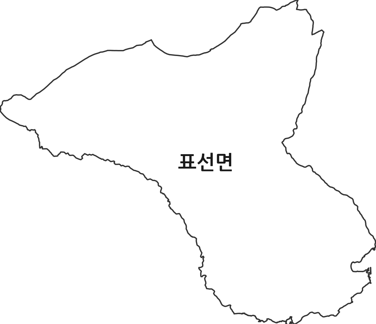 제주특별자치도 서귀포시 표선면 법정동 행정구역 경계 지도