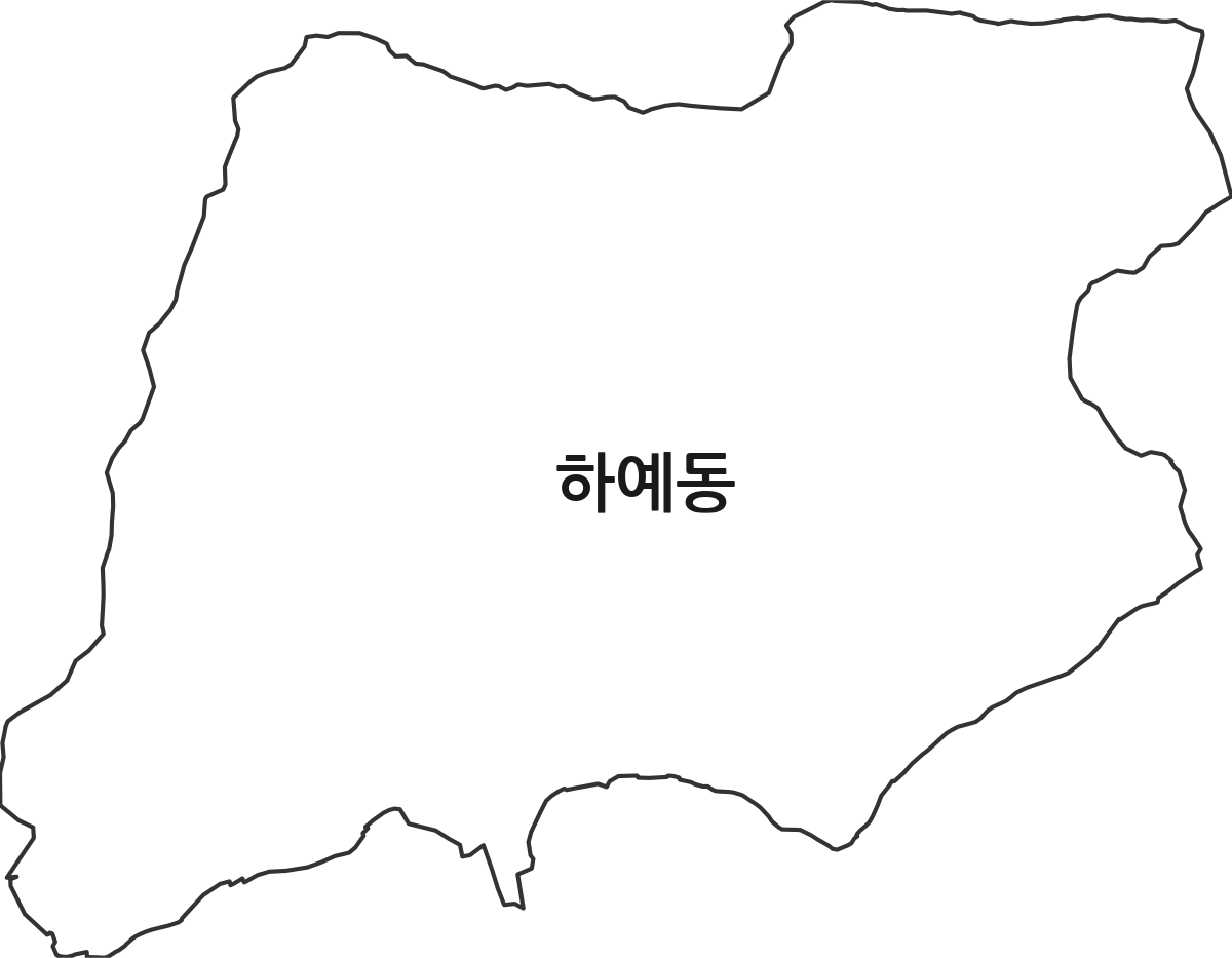 제주특별자치도 서귀포시 하예동 법정동 행정구역 경계 지도