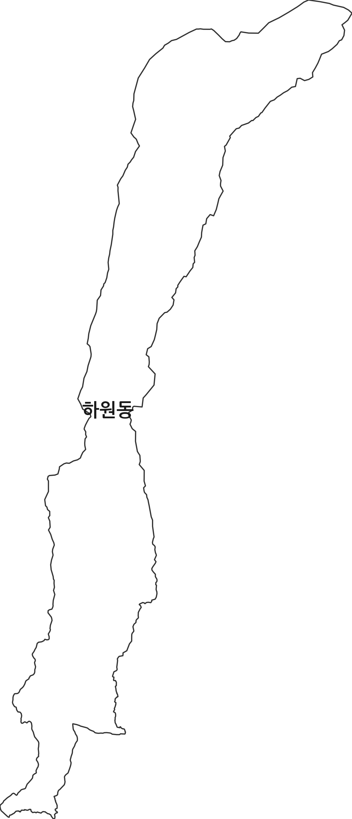 제주특별자치도 서귀포시 하원동 법정동 행정구역 경계 지도