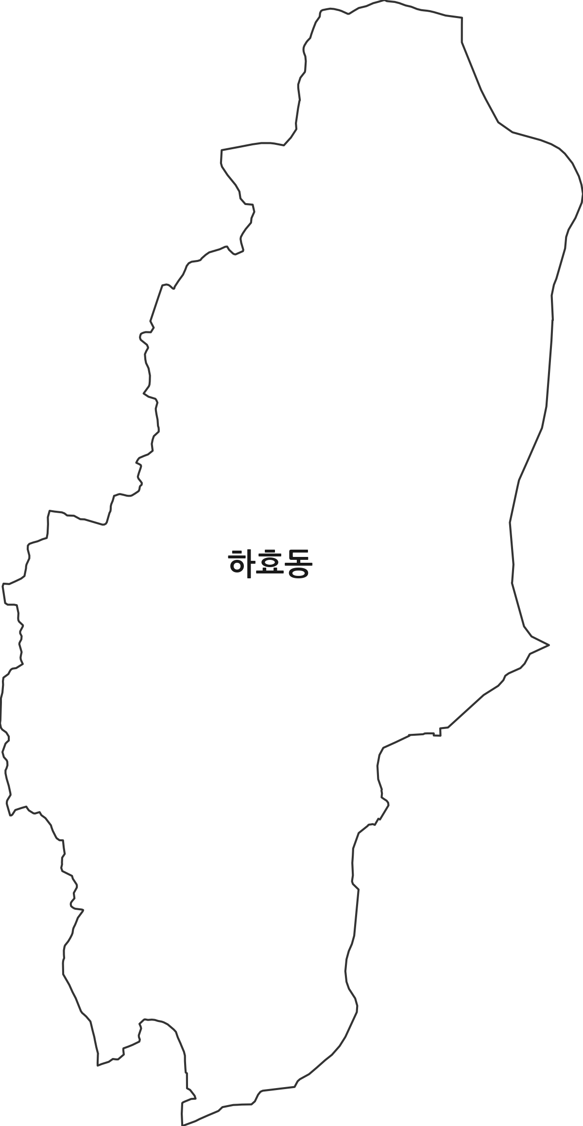 제주특별자치도 서귀포시 하효동 법정동 행정구역 경계 지도