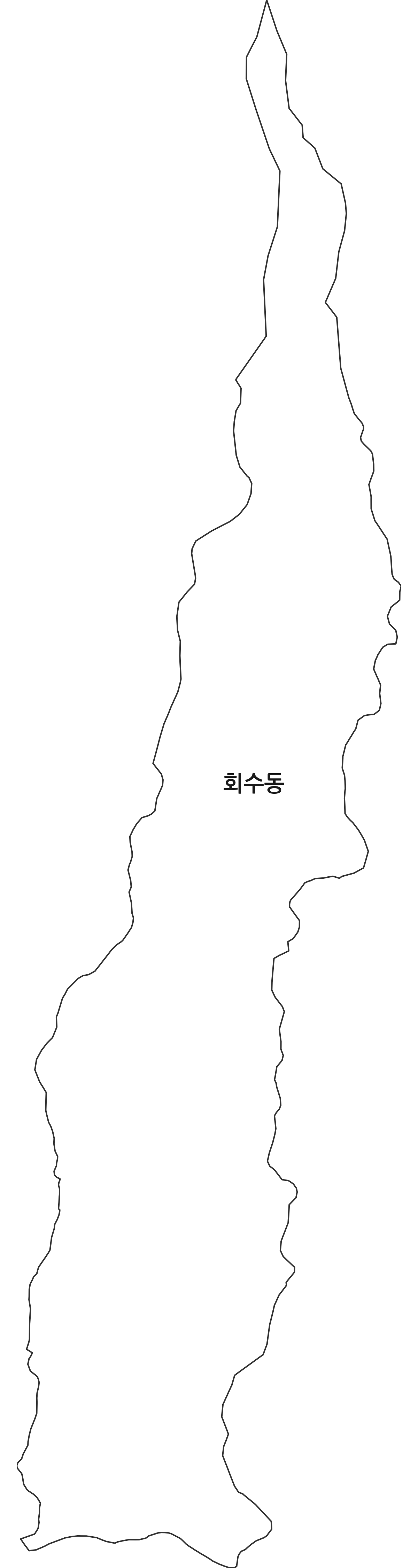 제주특별자치도 서귀포시 회수동 법정동 행정구역 경계 지도