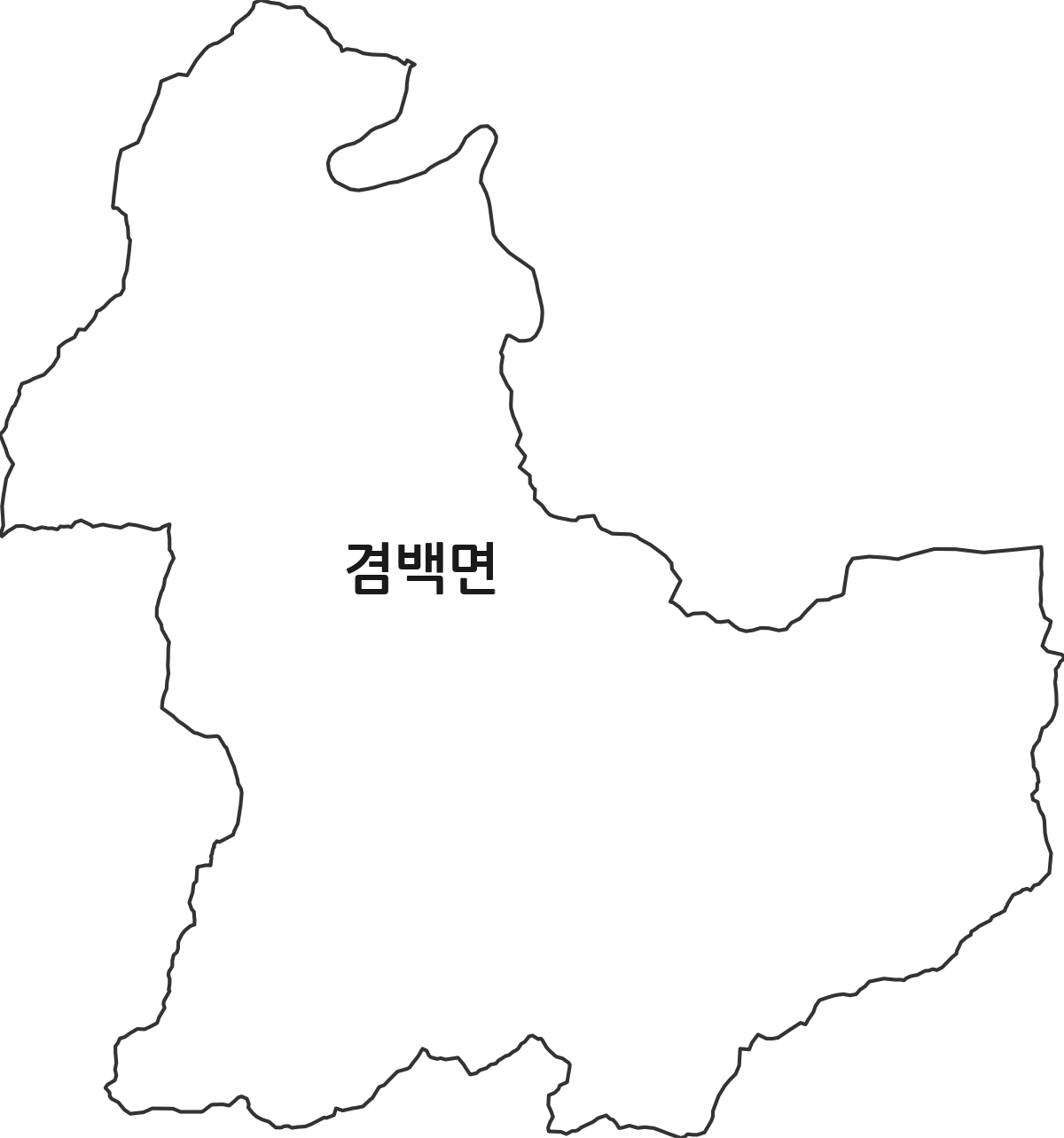 전라남도 보성군 겸백면 행정동 행정구역 경계 지도