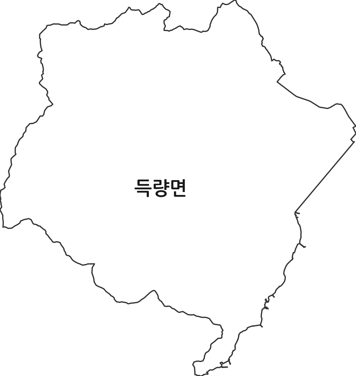 전라남도 보성군 득량면 행정동 행정구역 경계 지도