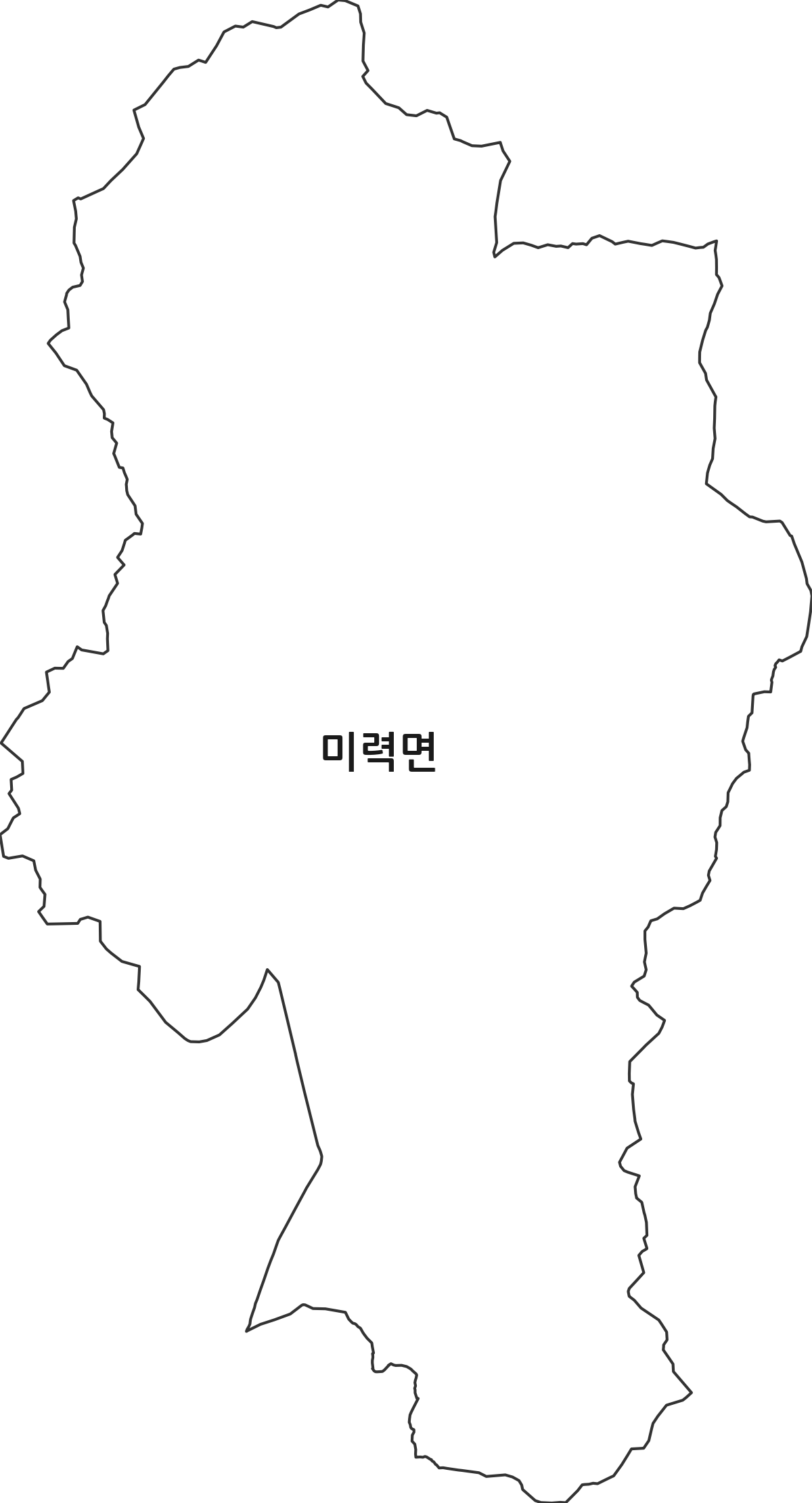 전라남도 보성군 미력면 행정동 행정구역 경계 지도