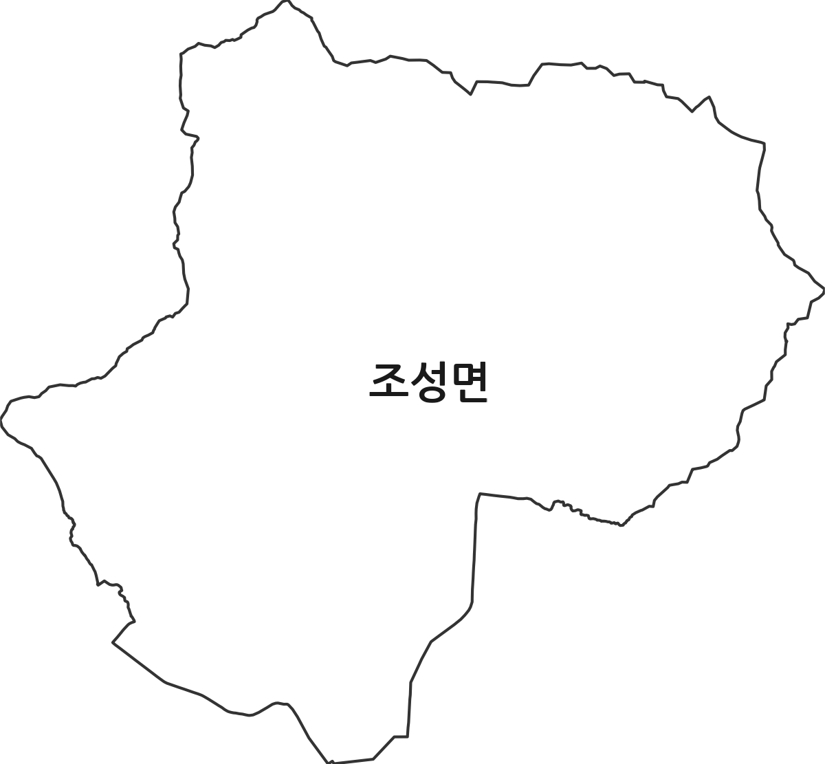 전라남도 보성군 조성면 행정동 행정구역 경계 지도