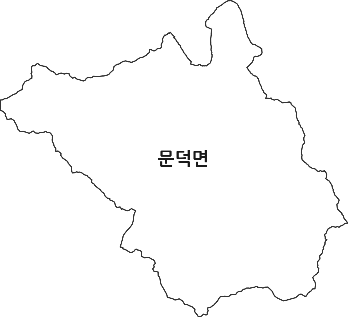 전라남도 보성군 문덕면 법정동 행정구역 경계 지도
