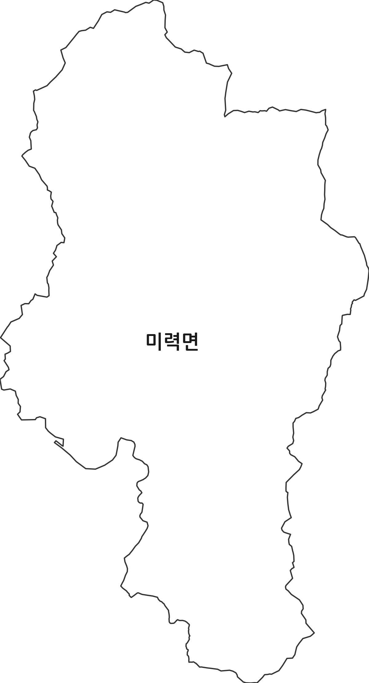 전라남도 보성군 미력면 법정동 행정구역 경계 지도