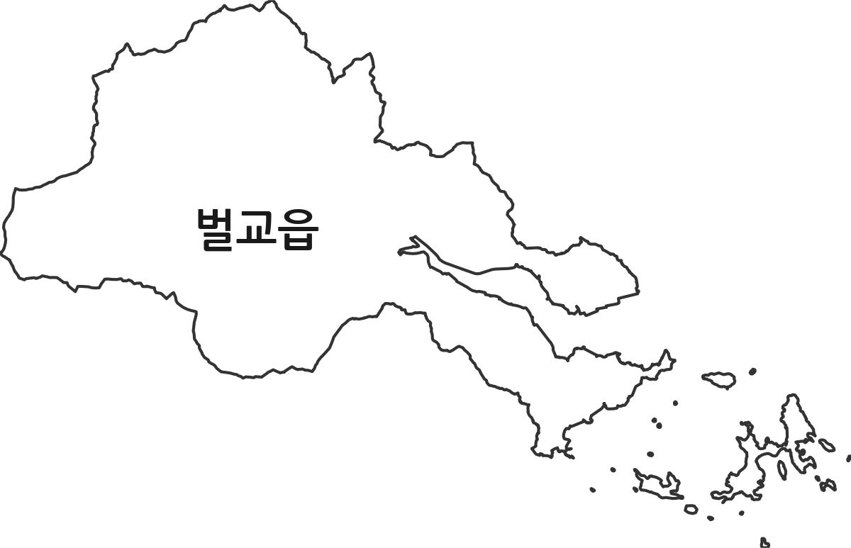 전라남도 보성군 벌교읍 법정동 행정구역 경계 지도