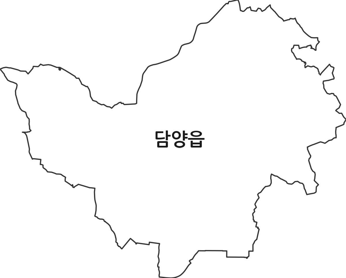 전라남도 담양군 담양읍 행정동 행정구역 경계 지도