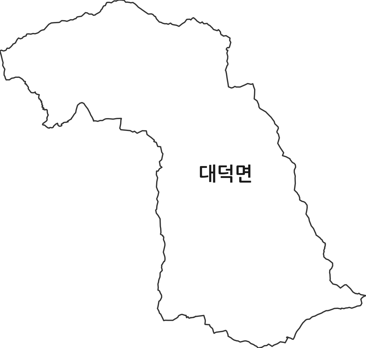 전라남도 담양군 대덕면 행정동 행정구역 경계 지도