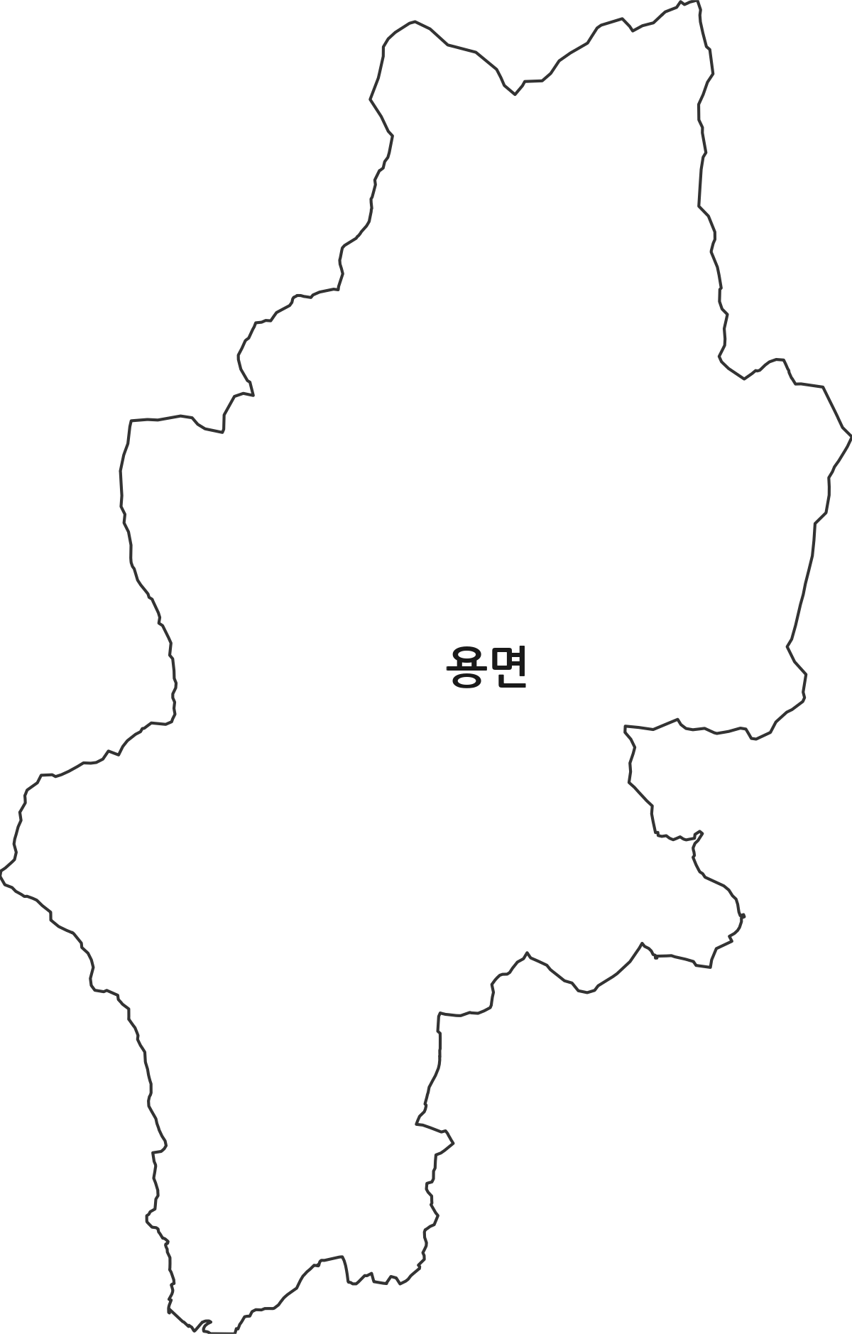 전라남도 담양군 용면 법정동 행정구역 경계 지도