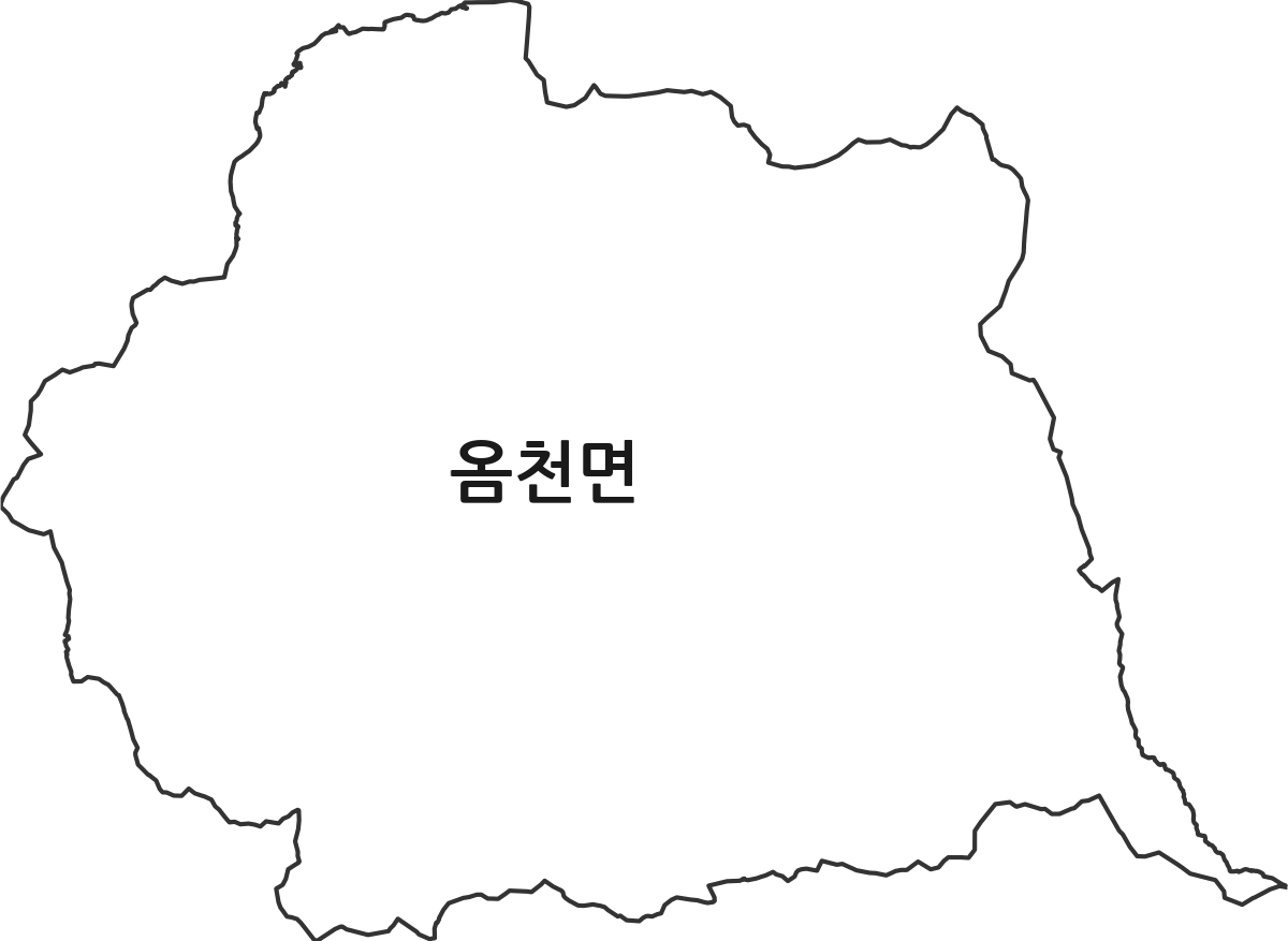 전라남도 강진군 옴천면 행정동 행정구역 경계 지도