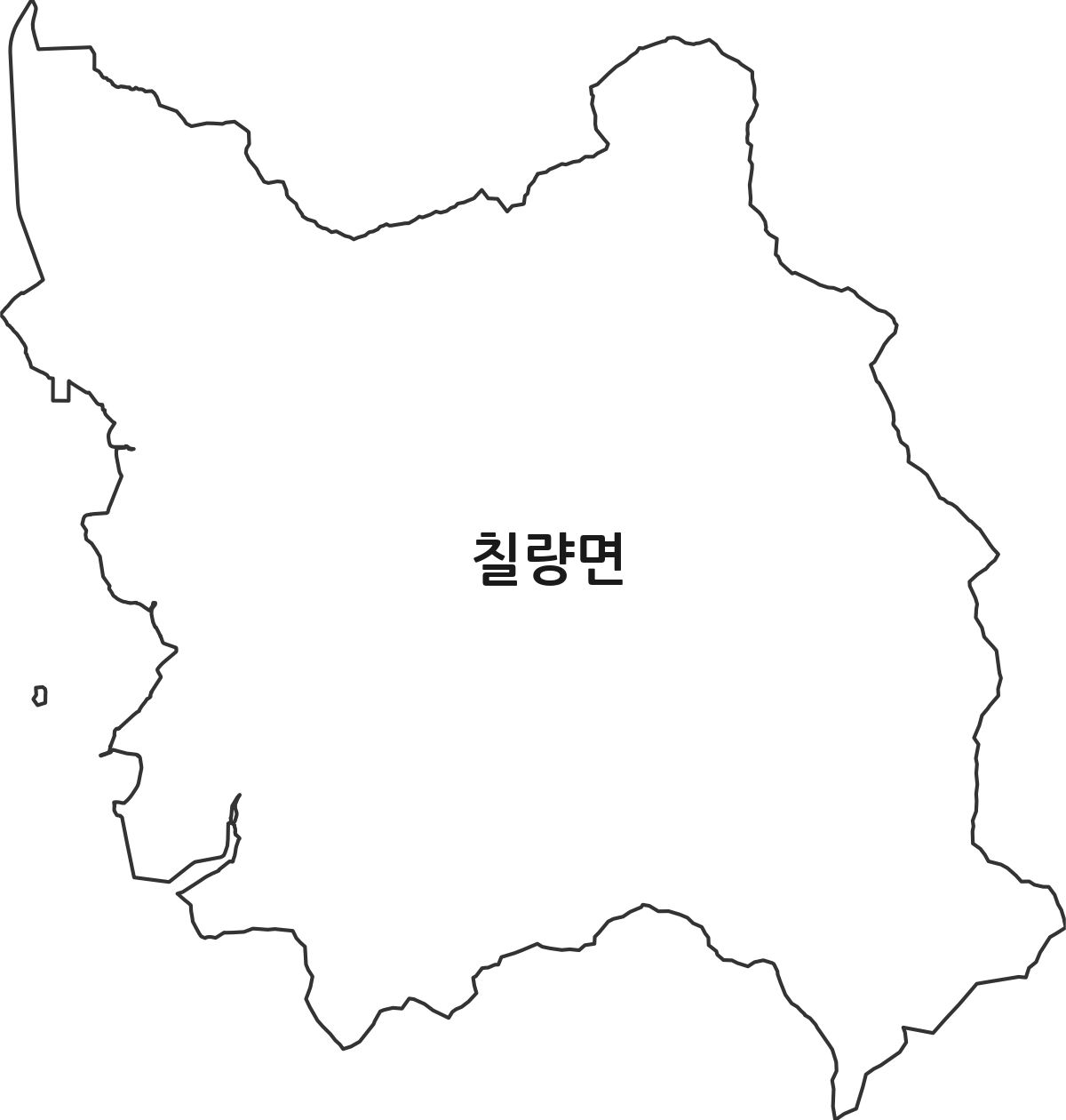 전라남도 강진군 칠량면 법정동 행정구역 경계 지도