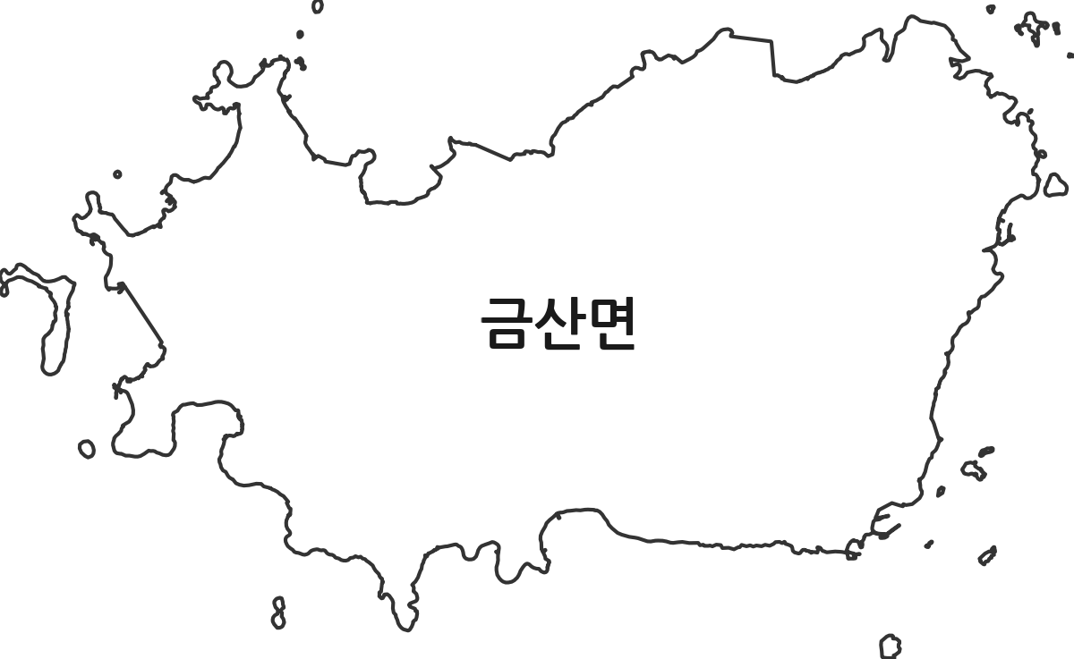 전라남도 고흥군 금산면 행정동 행정구역 경계 지도
