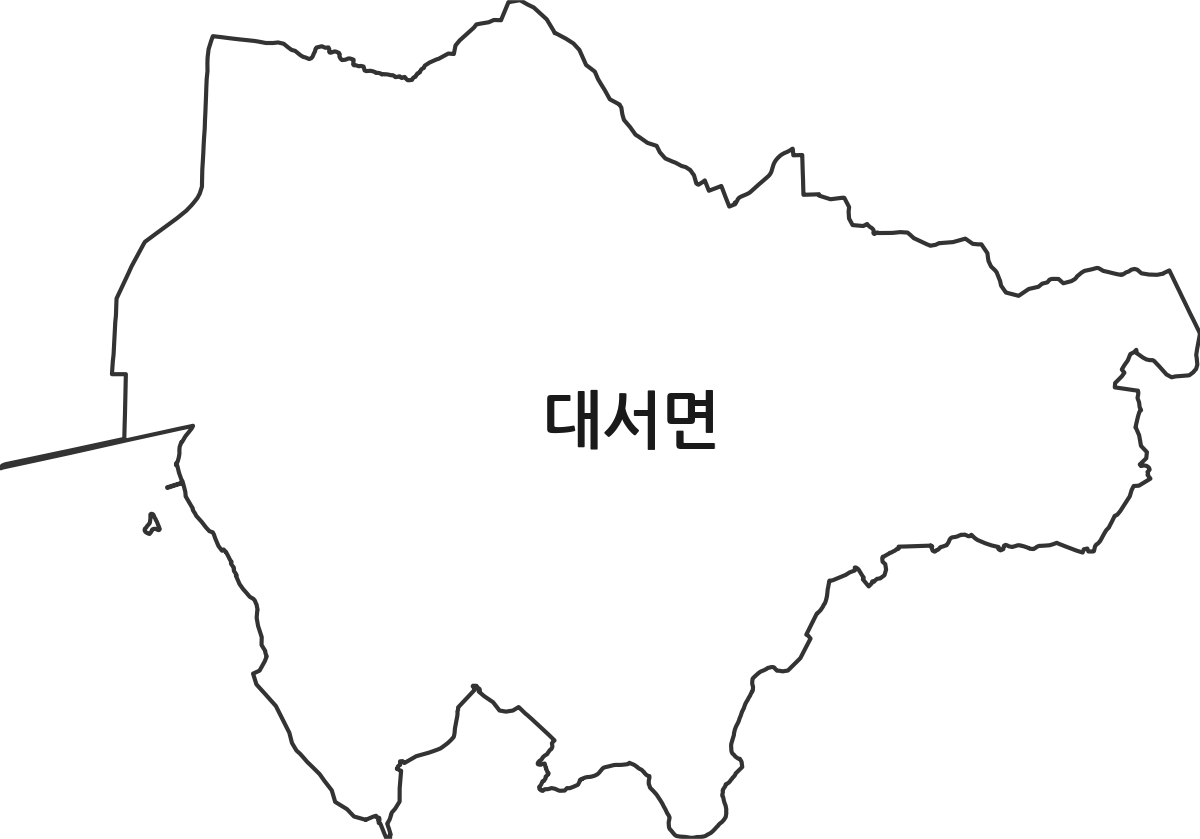 전라남도 고흥군 대서면 행정동 행정구역 경계 지도