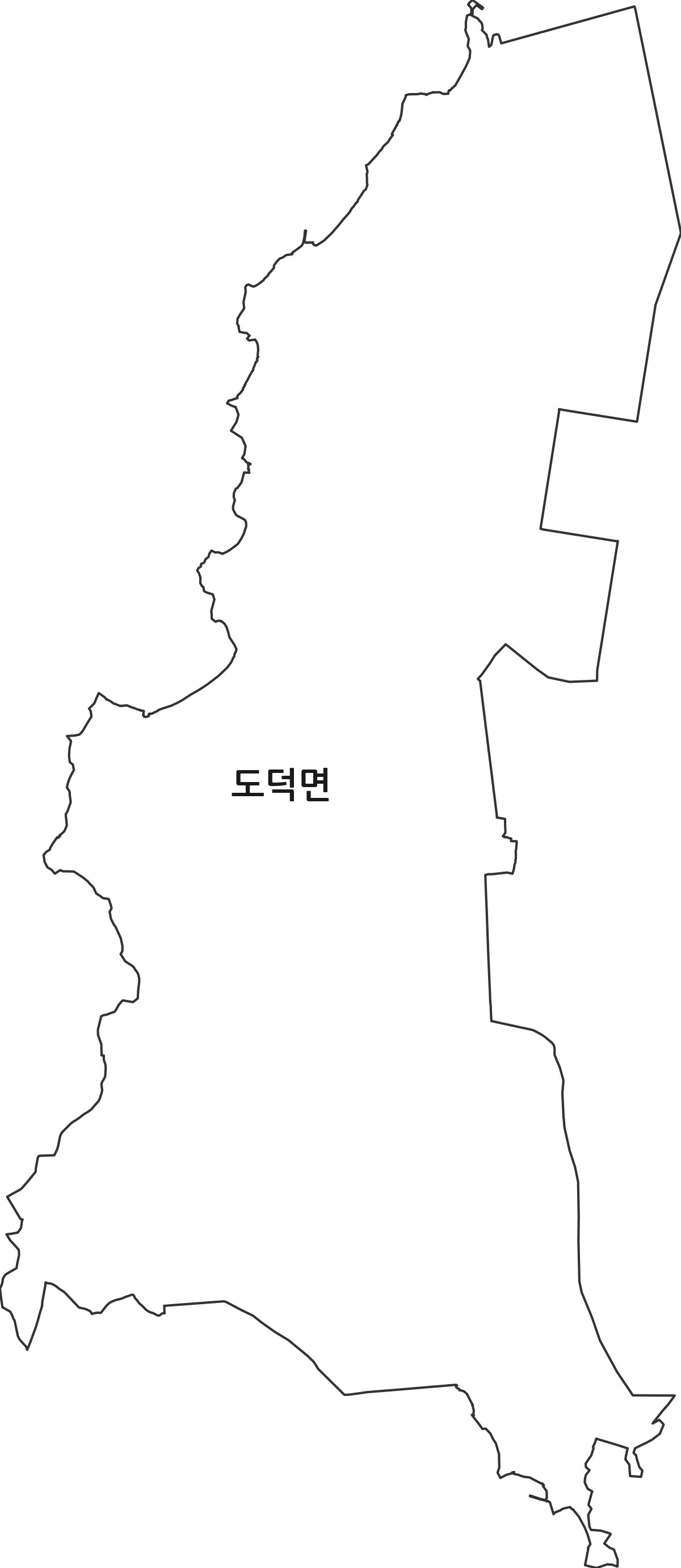 전라남도 고흥군 도덕면 행정동 행정구역 경계 지도