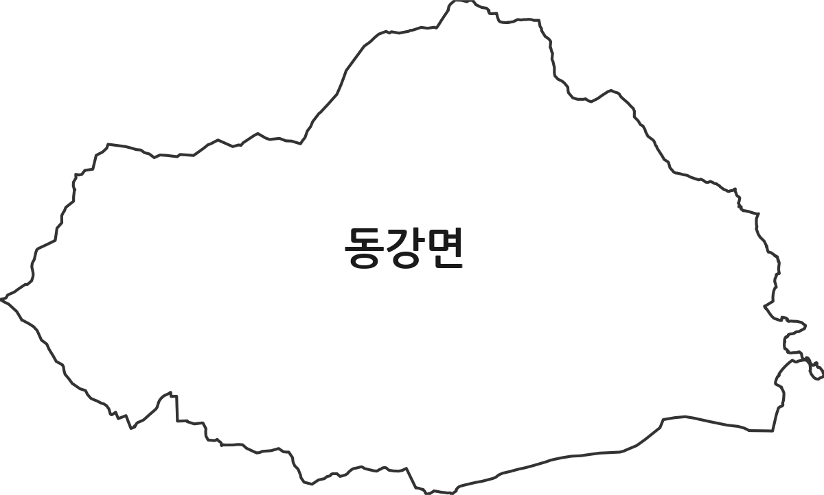 전라남도 고흥군 동강면 행정동 행정구역 경계 지도