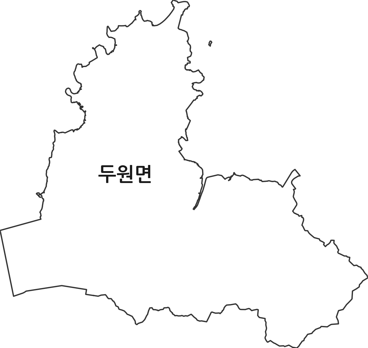 전라남도 고흥군 두원면 행정동 행정구역 경계 지도
