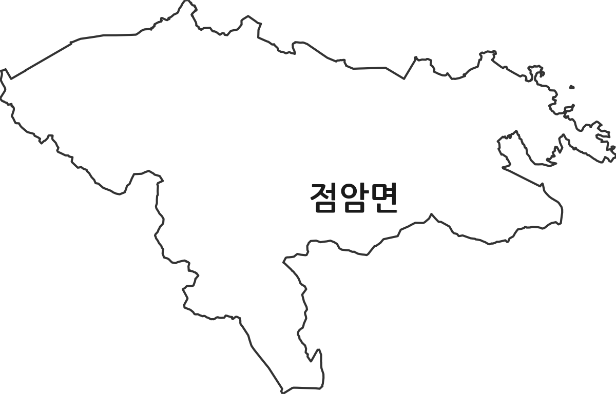 전라남도 고흥군 점암면 행정동 행정구역 경계 지도