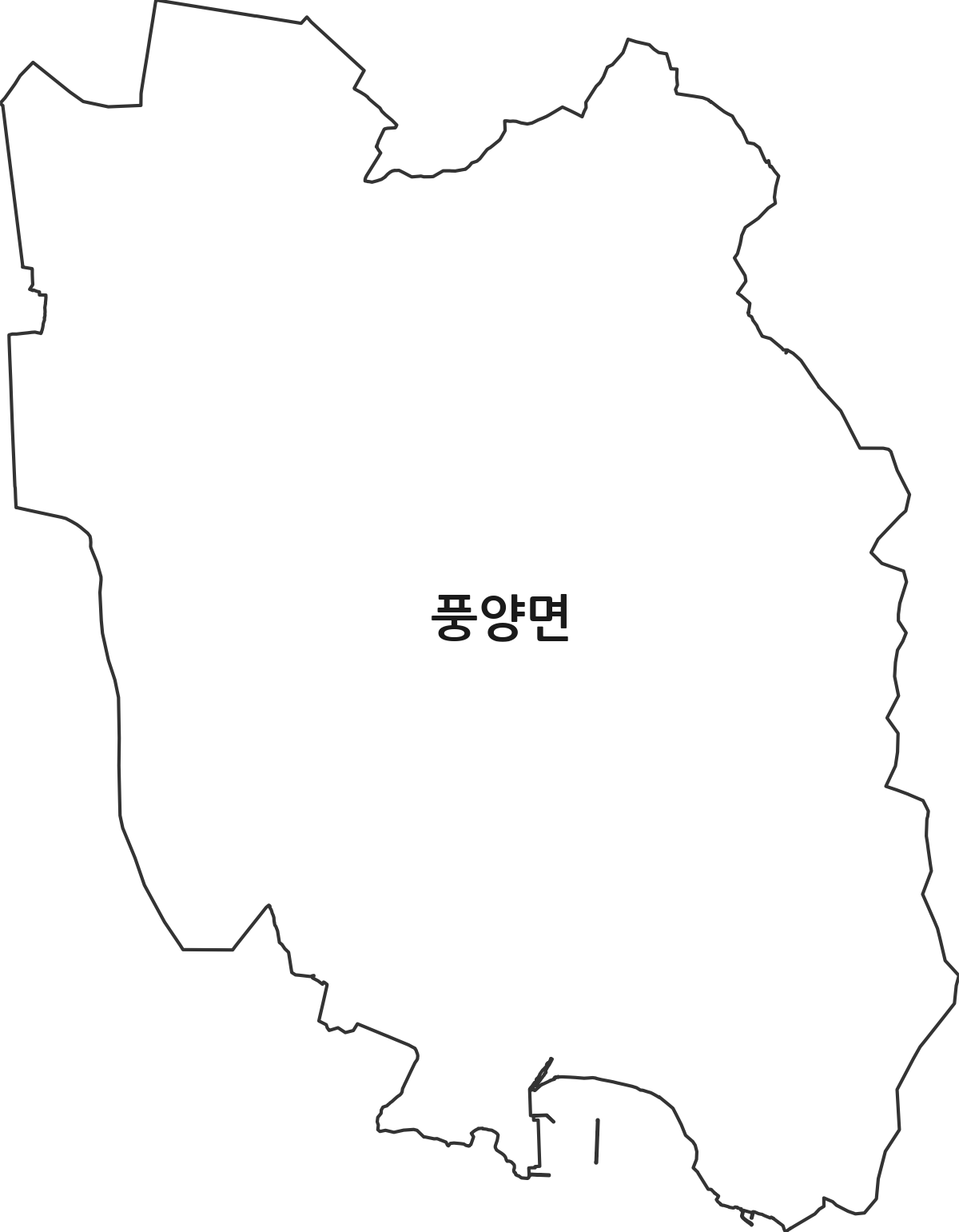전라남도 고흥군 풍양면 행정동 행정구역 경계 지도