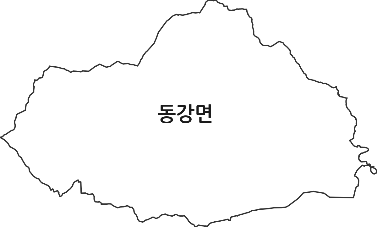 전라남도 고흥군 동강면 법정동 행정구역 경계 지도