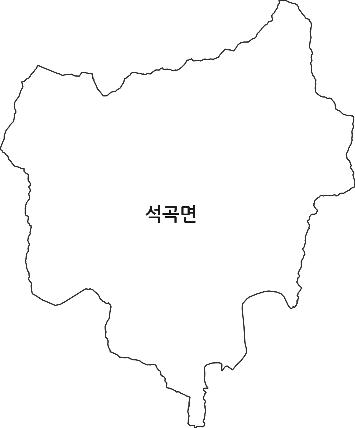 전라남도 곡성군 석곡면 행정동 행정구역 경계 지도