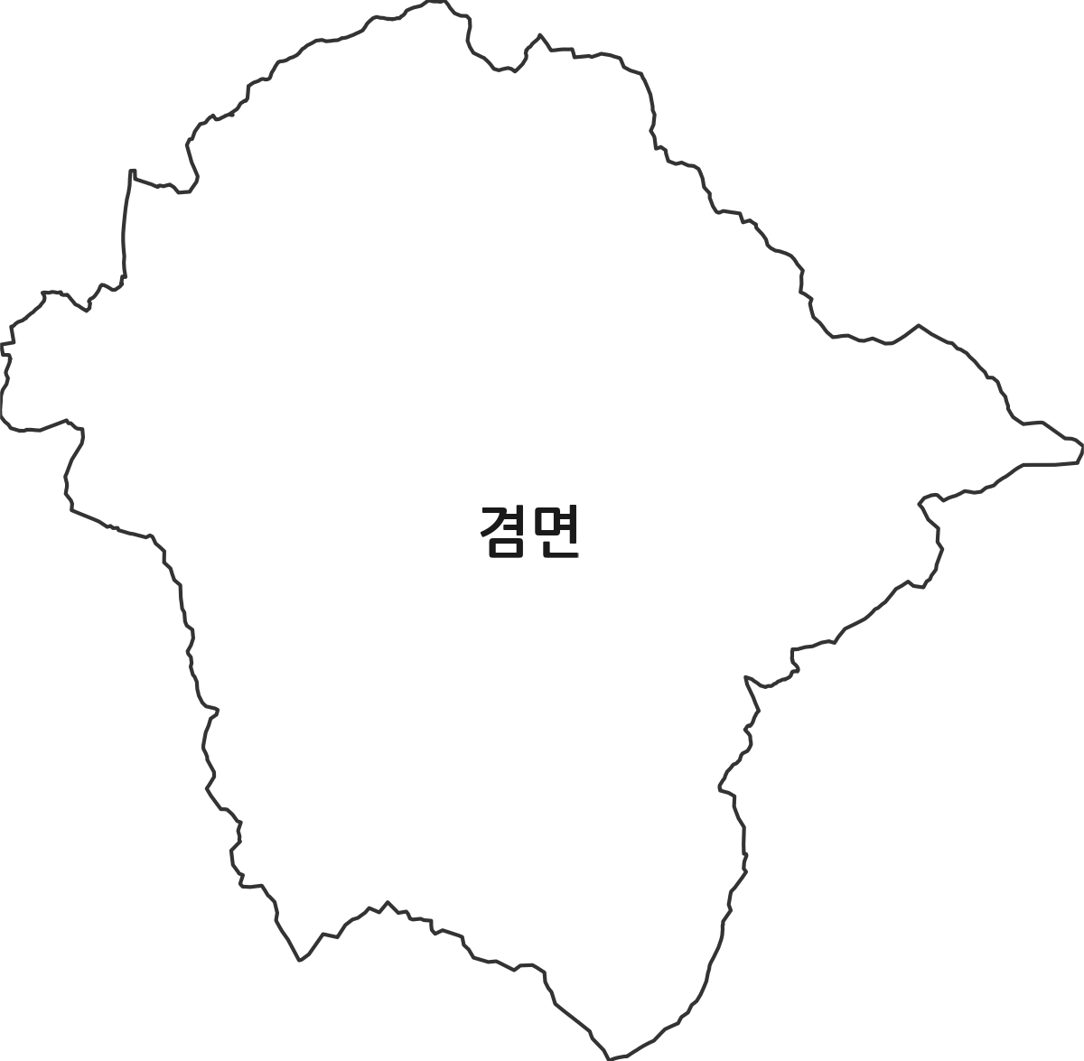 전라남도 곡성군 겸면 법정동 행정구역 경계 지도