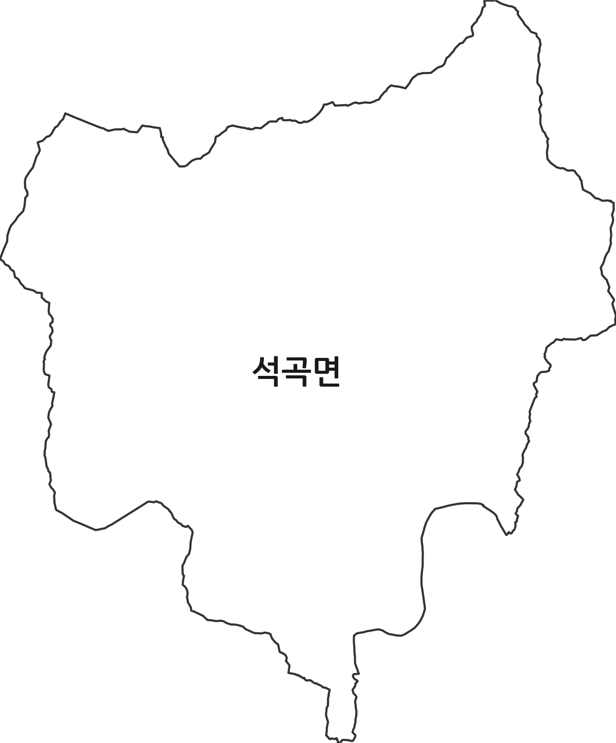 전라남도 곡성군 석곡면 법정동 행정구역 경계 지도