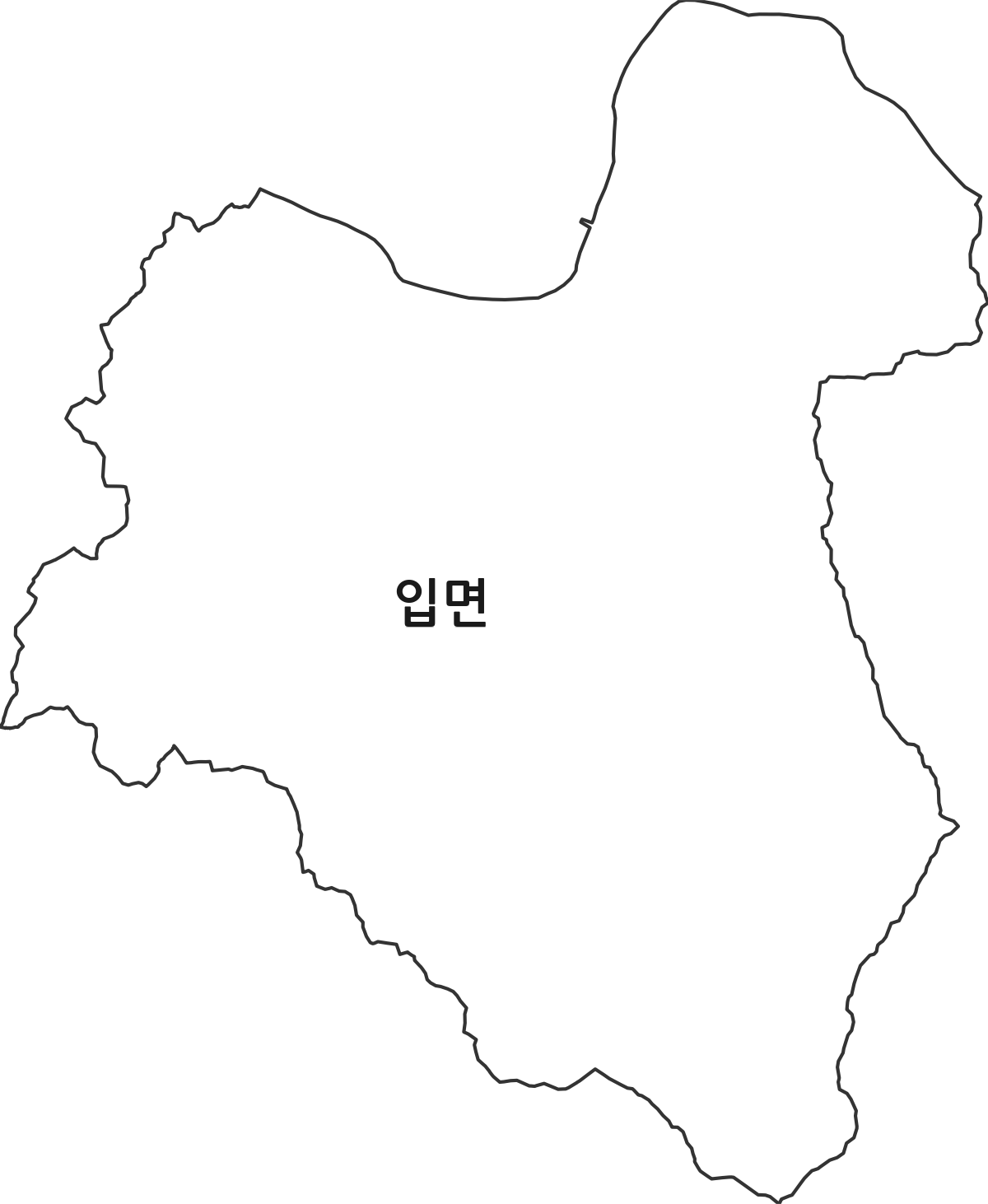 전라남도 곡성군 입면 법정동 행정구역 경계 지도