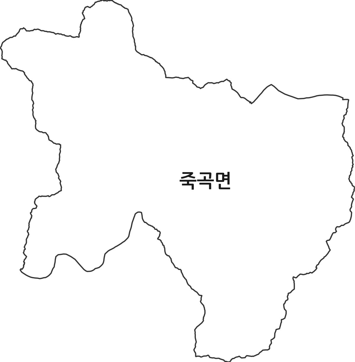전라남도 곡성군 죽곡면 법정동 행정구역 경계 지도