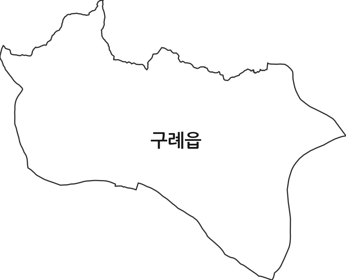 전라남도 구례군 구례읍 행정동 행정구역 경계 지도
