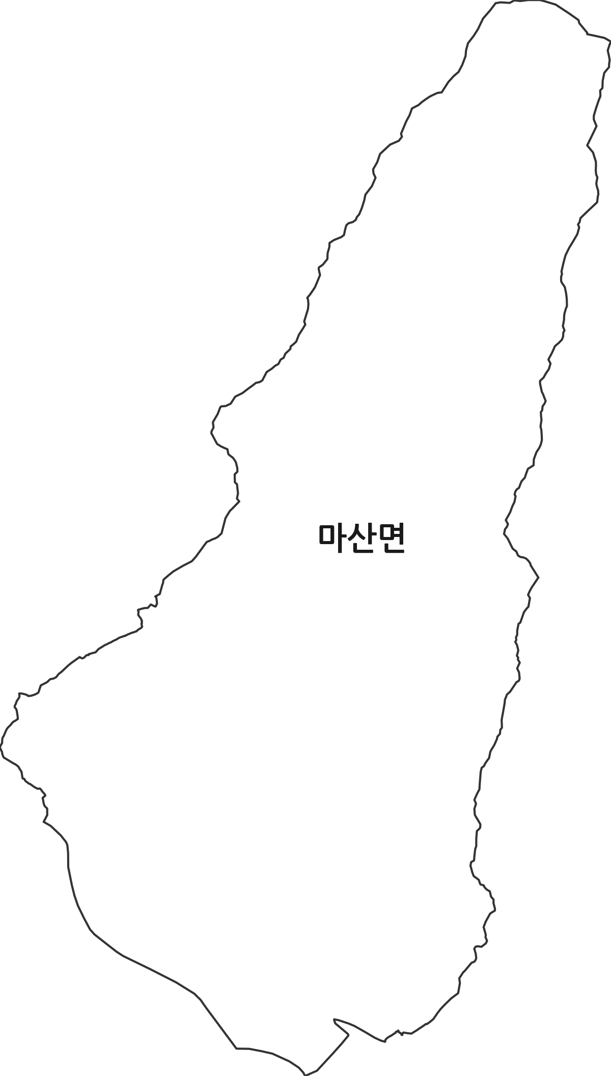 전라남도 구례군 마산면 행정동 행정구역 경계 지도
