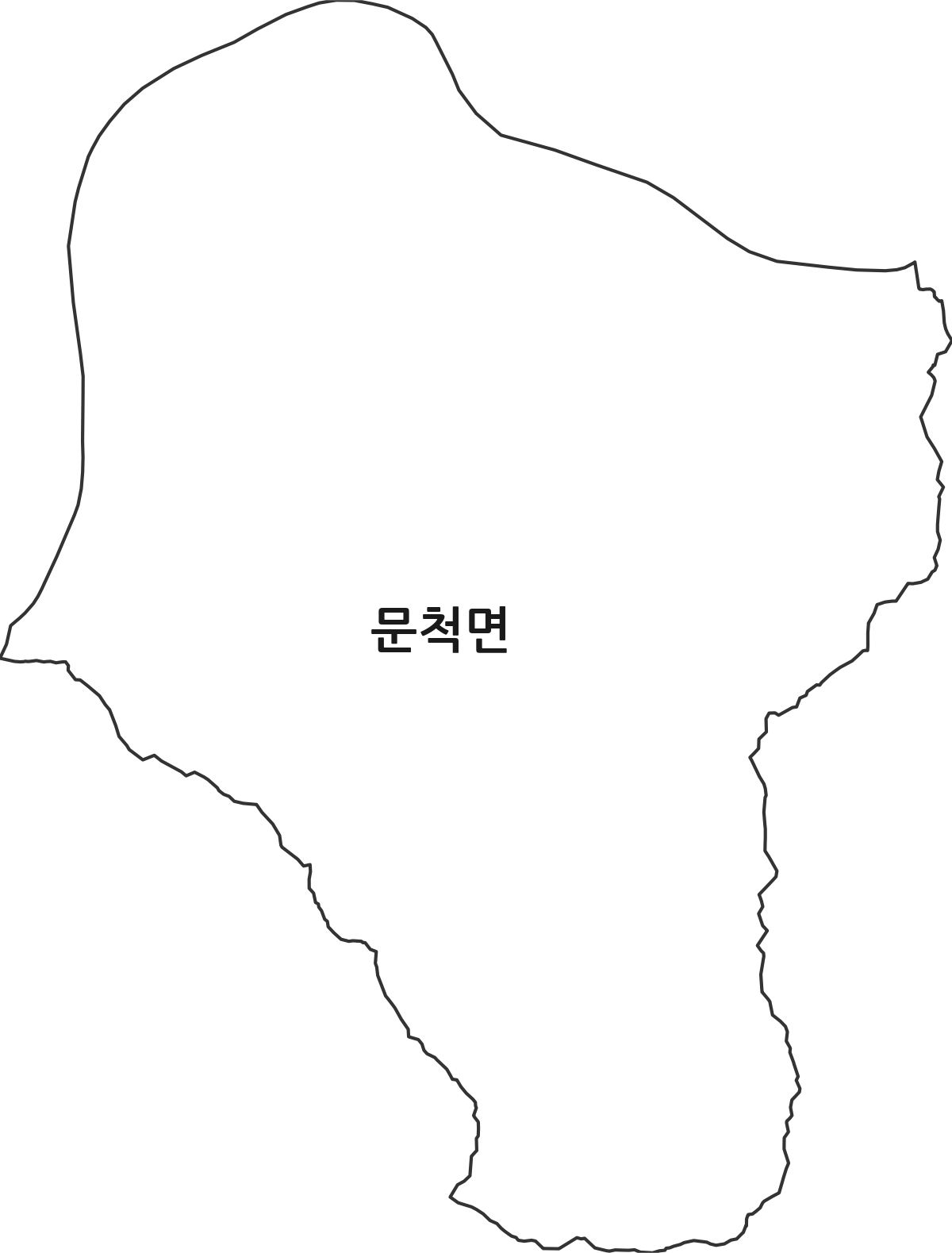 전라남도 구례군 문척면 행정동 행정구역 경계 지도