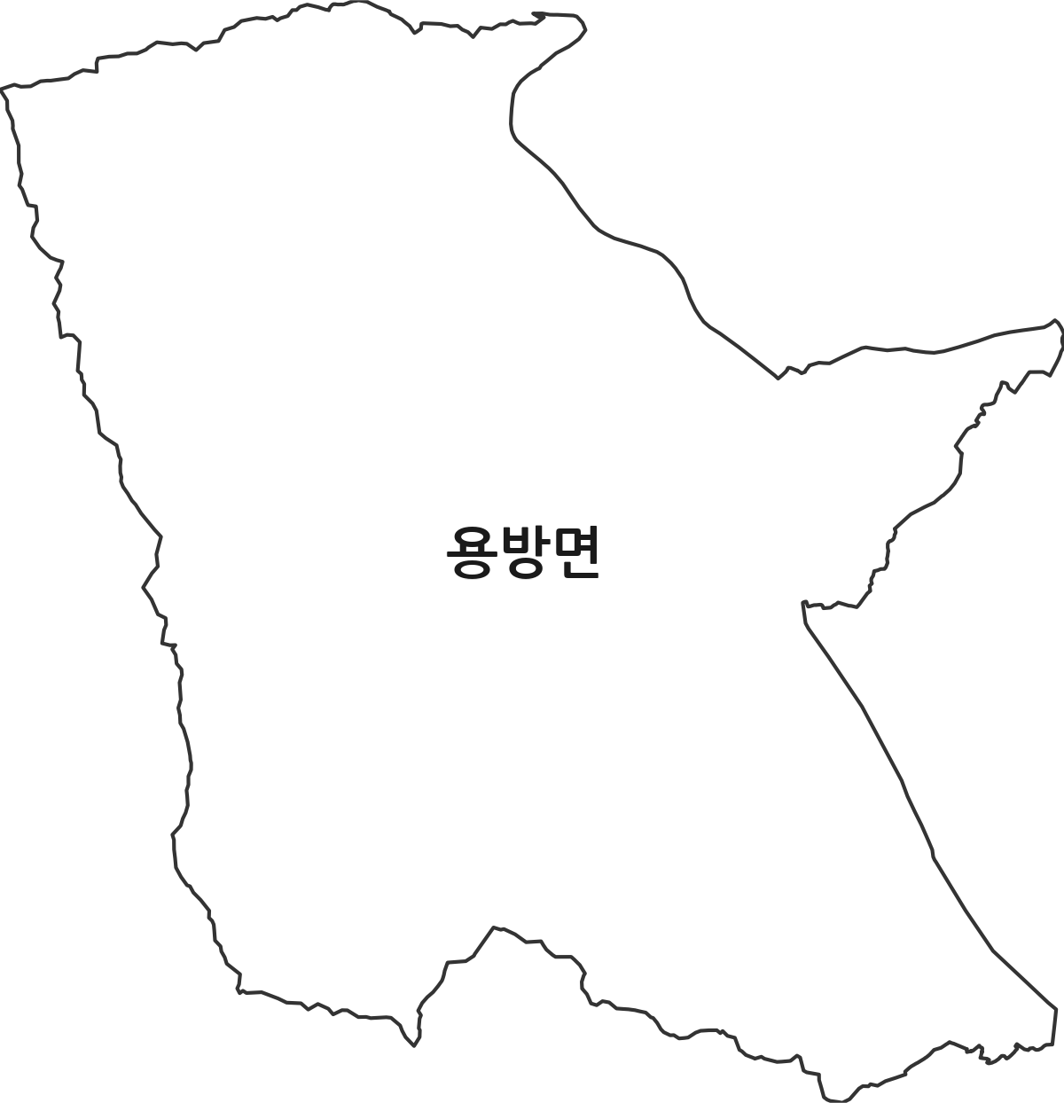 전라남도 구례군 용방면 행정동 행정구역 경계 지도
