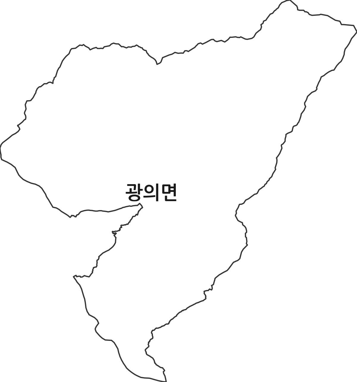 전라남도 구례군 광의면 법정동 행정구역 경계 지도