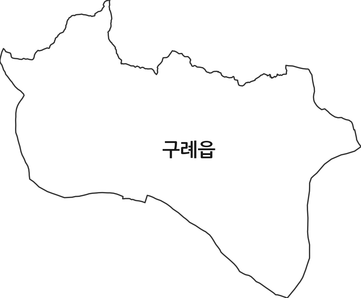 전라남도 구례군 구례읍 법정동 행정구역 경계 지도