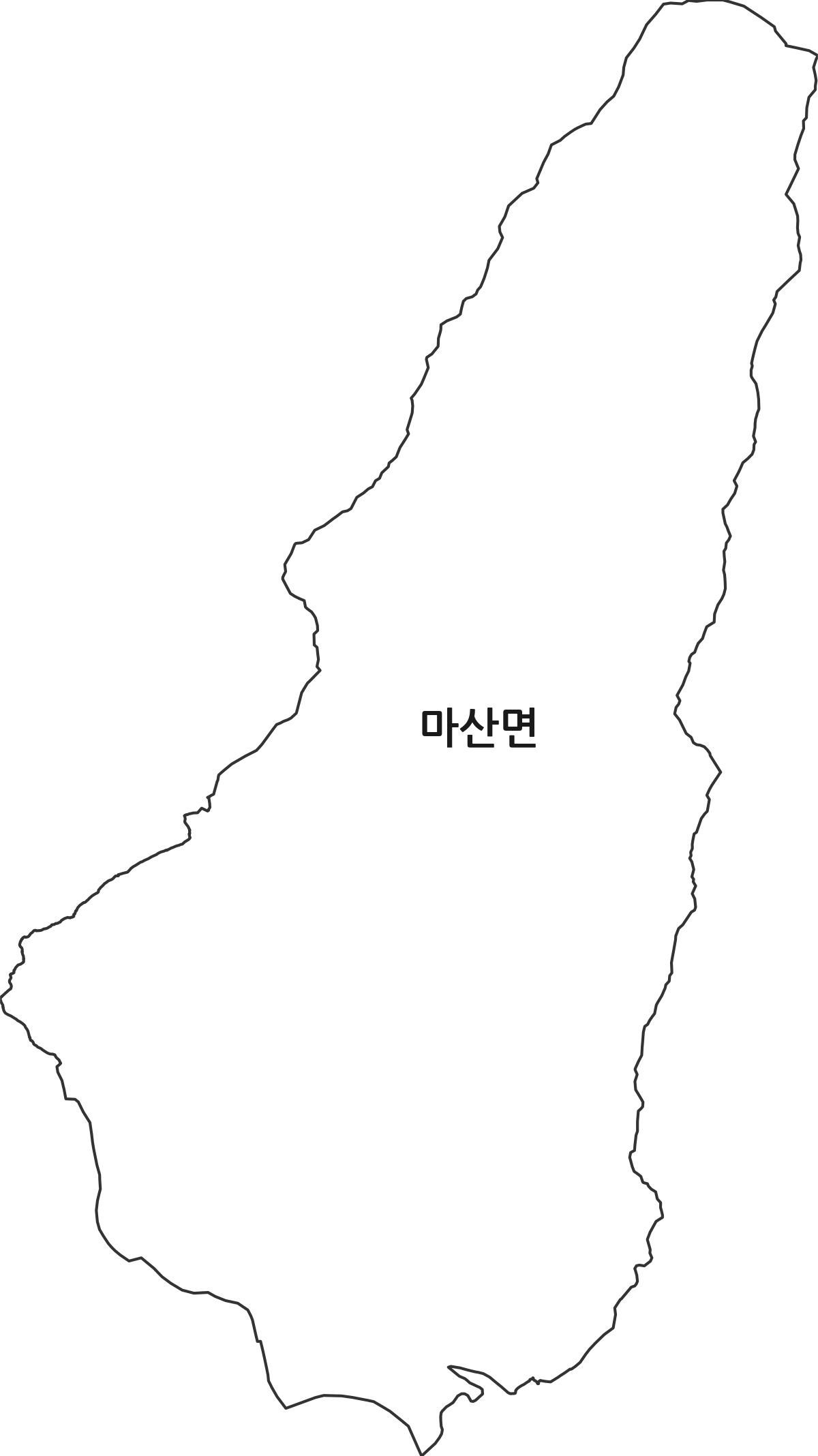 전라남도 구례군 마산면 법정동 행정구역 경계 지도
