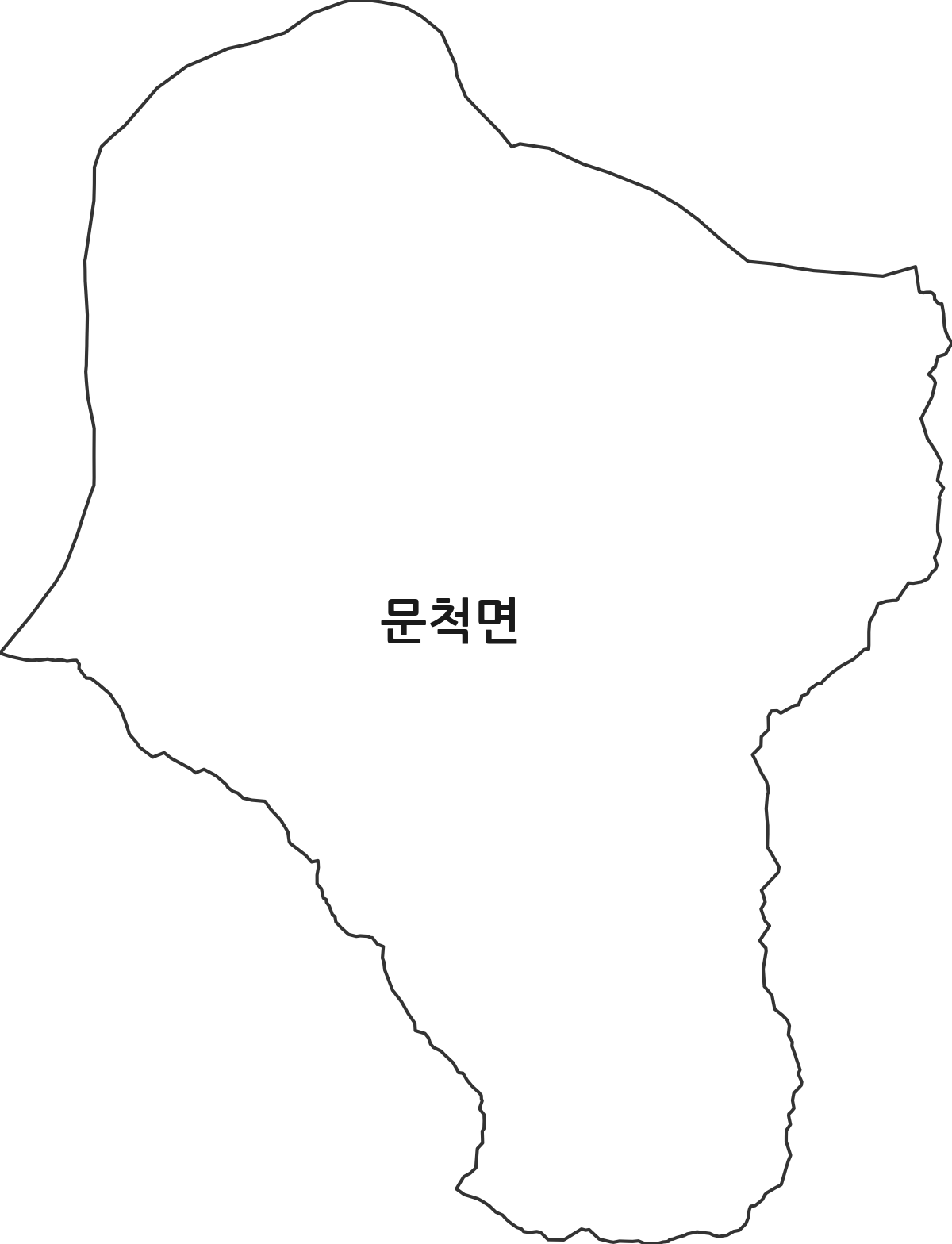 전라남도 구례군 문척면 법정동 행정구역 경계 지도