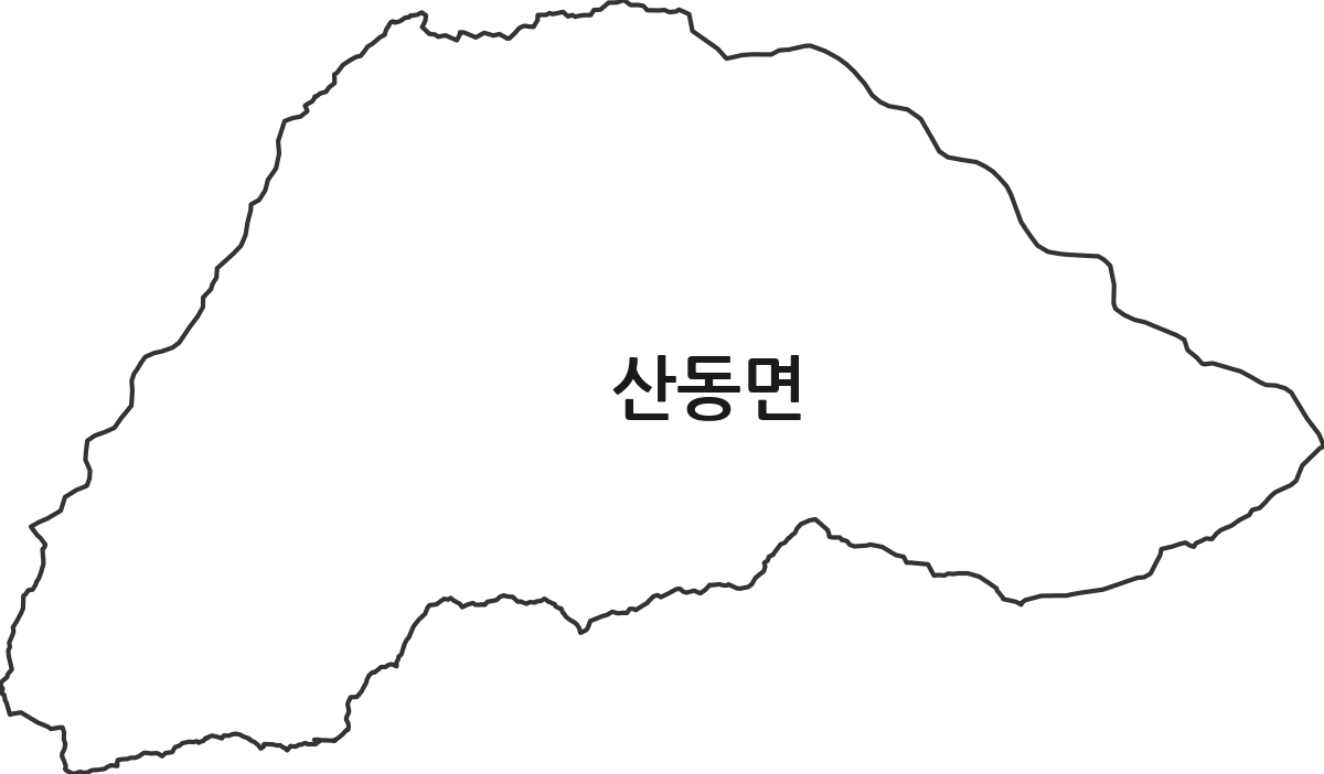 전라남도 구례군 산동면 법정동 행정구역 경계 지도