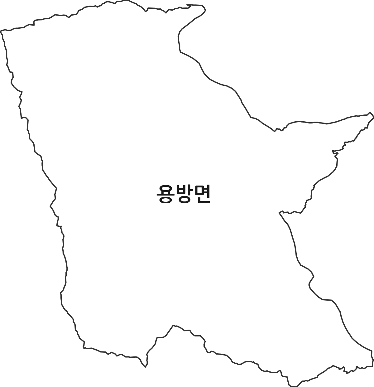 전라남도 구례군 용방면 법정동 행정구역 경계 지도