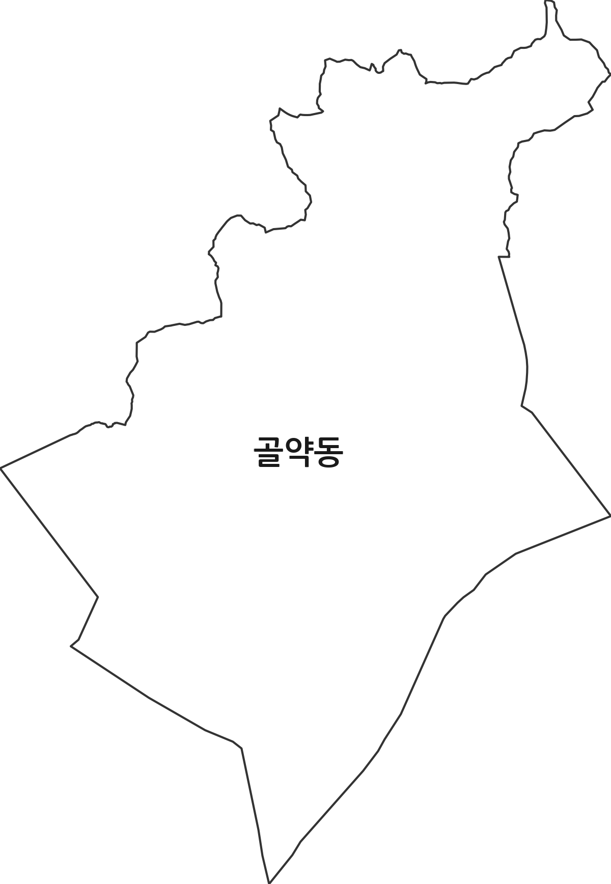 전라남도 광양시 골약동 행정동 행정구역 경계 지도