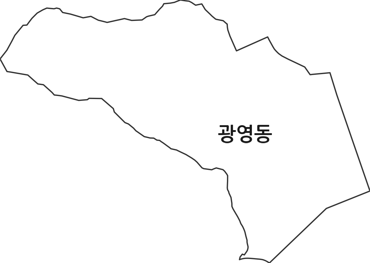 전라남도 광양시 광영동 행정동 행정구역 경계 지도