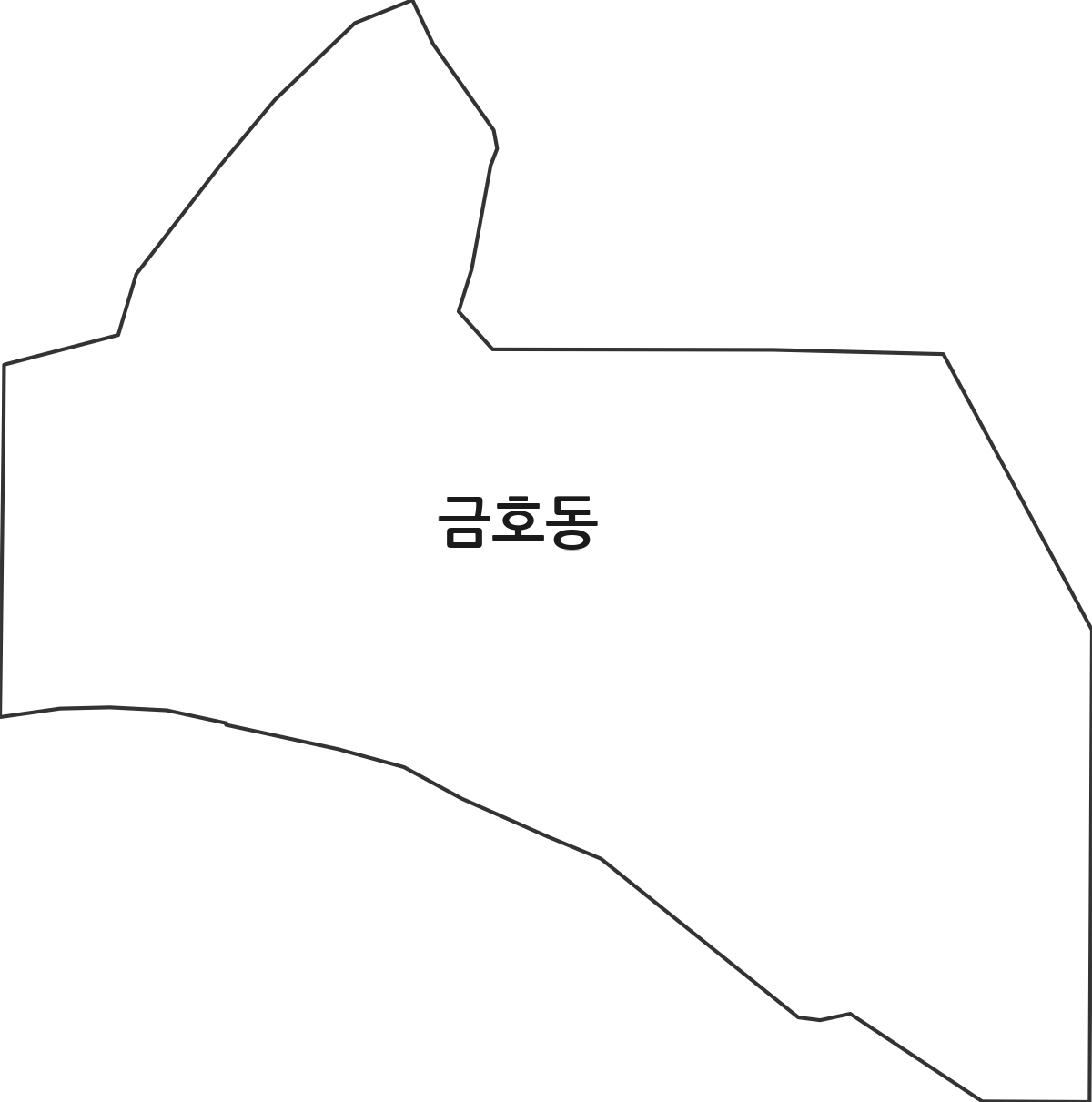 전라남도 광양시 금호동 행정동 행정구역 경계 지도