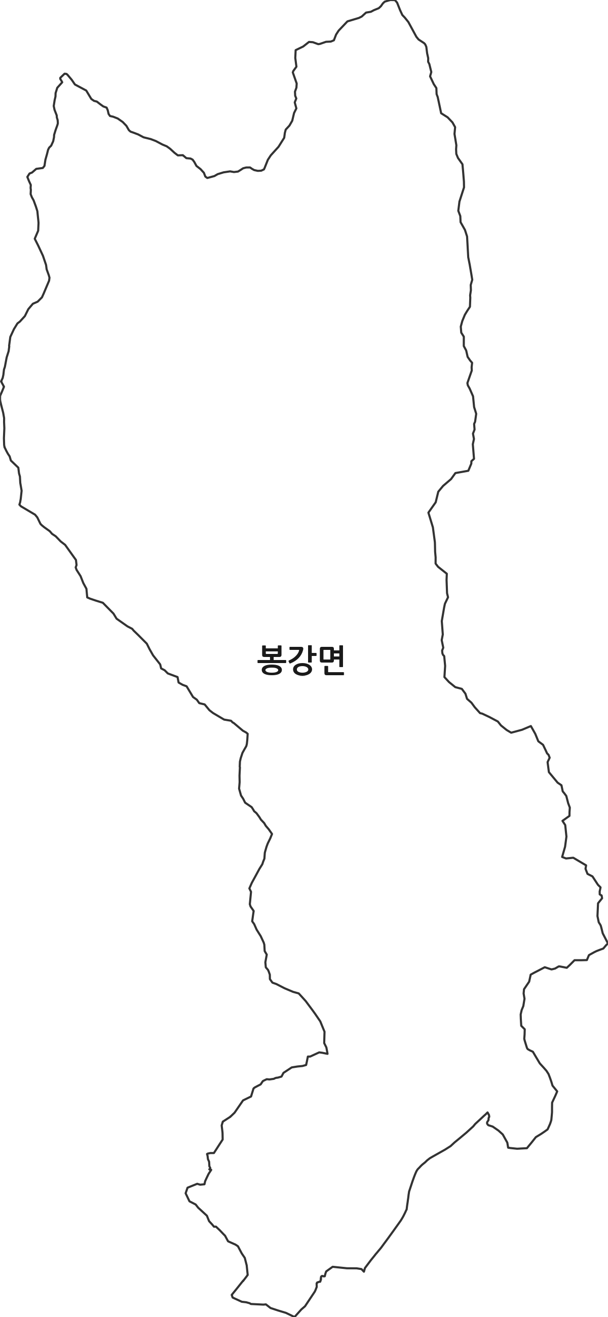 전라남도 광양시 봉강면 행정동 행정구역 경계 지도