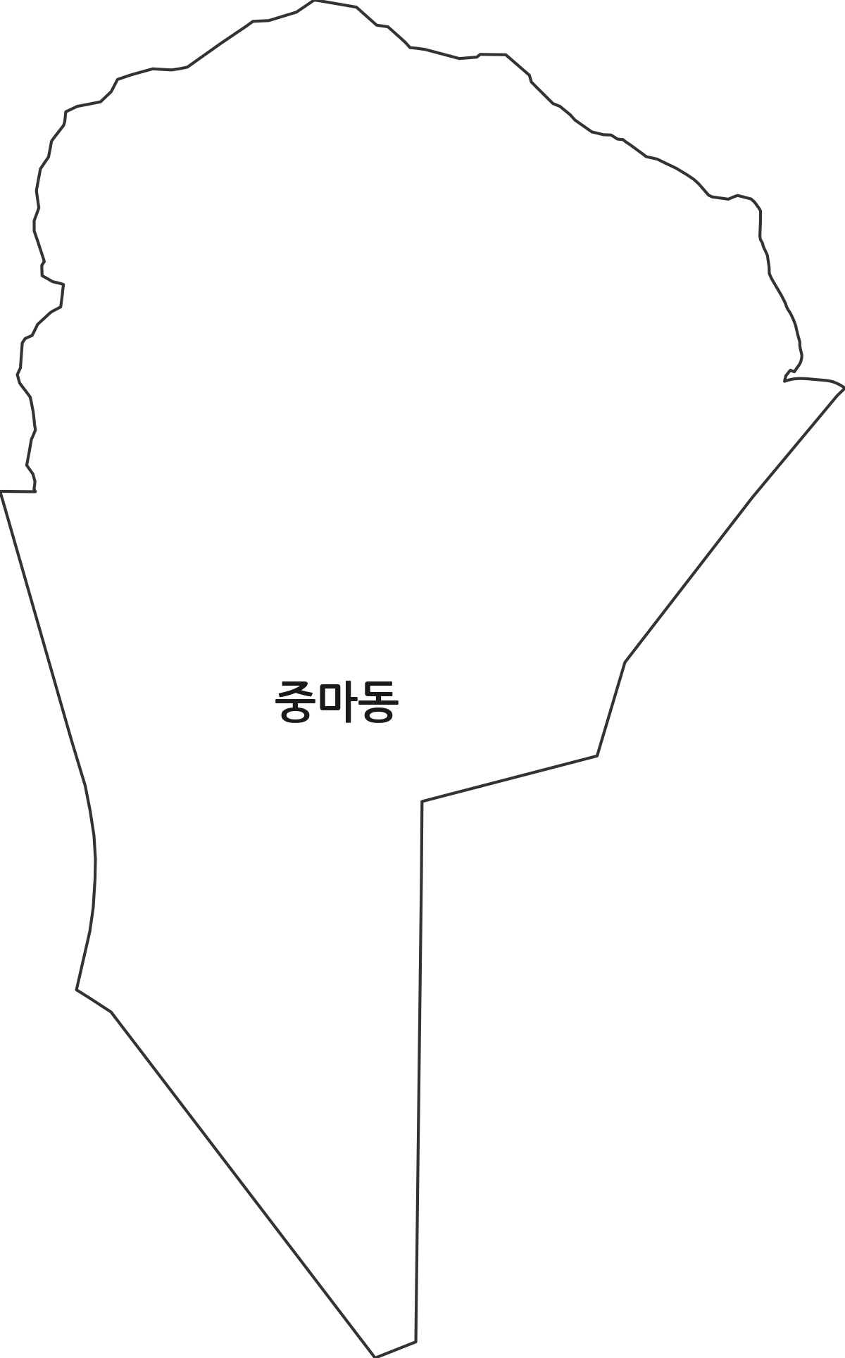 전라남도 광양시 중마동 행정동 행정구역 경계 지도