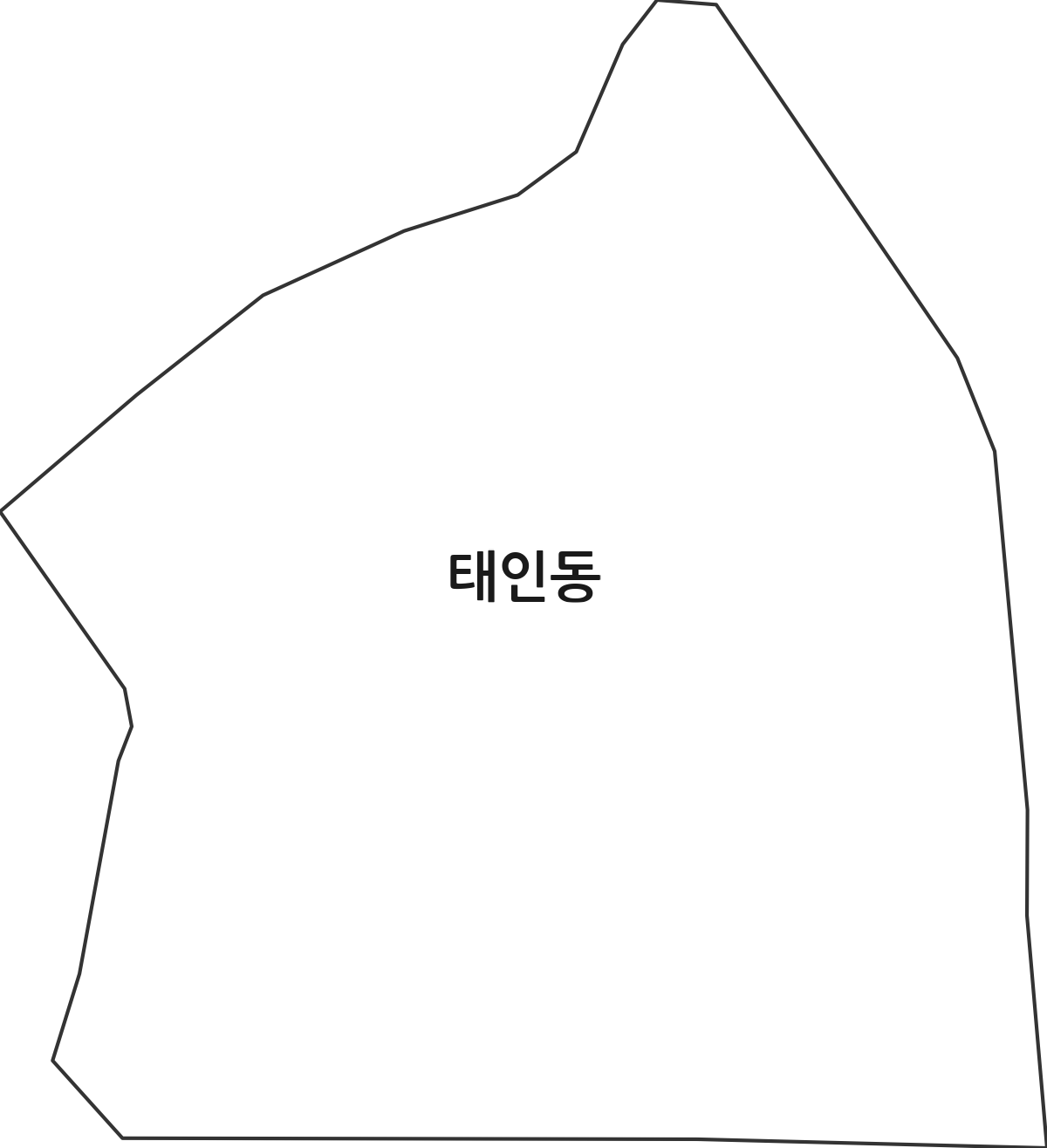 전라남도 광양시 태인동 행정동 행정구역 경계 지도