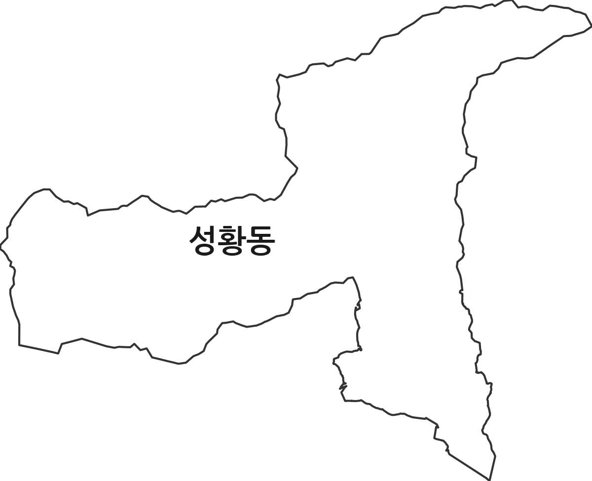 전라남도 광양시 성황동 법정동 행정구역 경계 지도