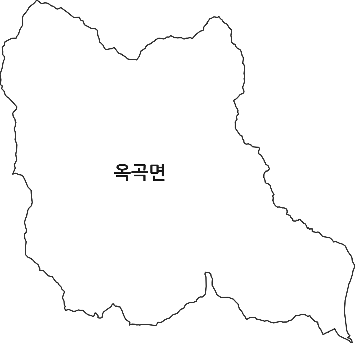 전라남도 광양시 옥곡면 법정동 행정구역 경계 지도