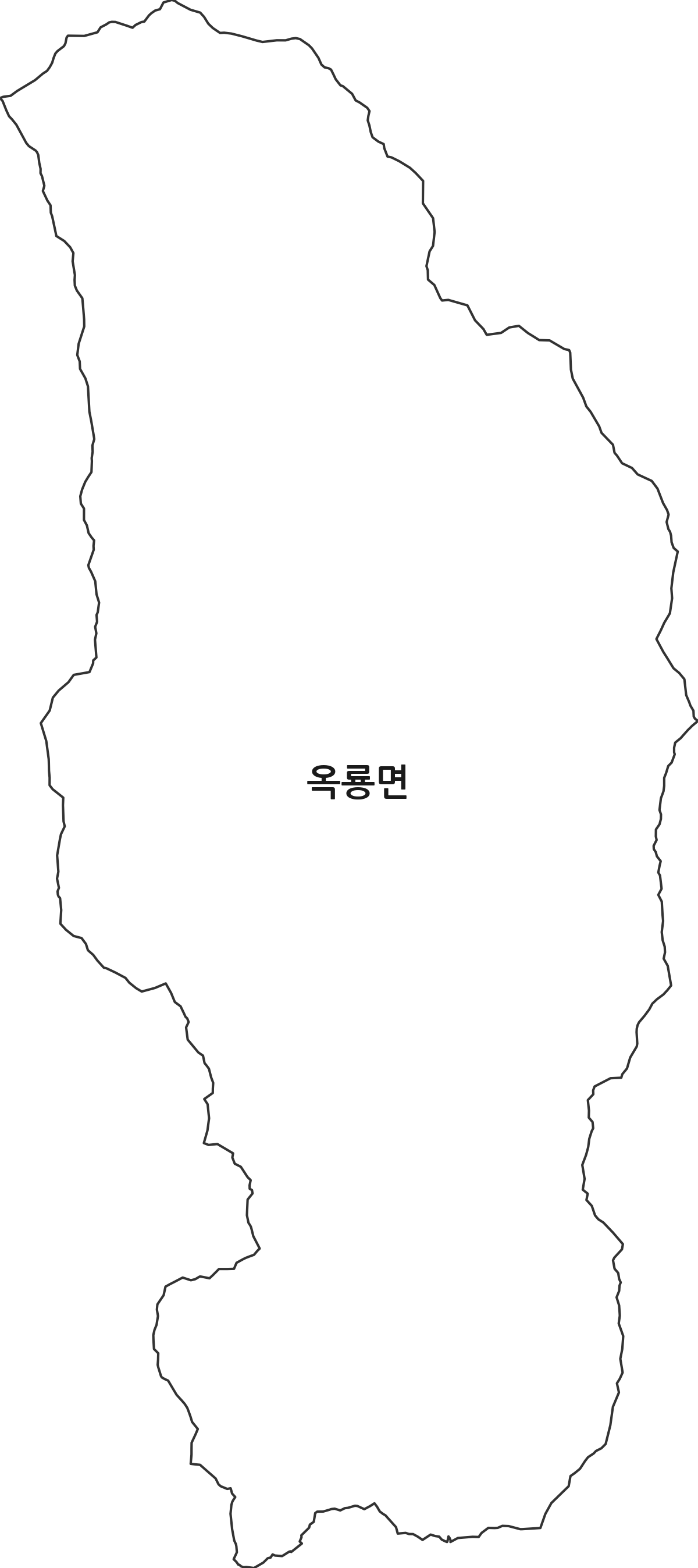 전라남도 광양시 옥룡면 법정동 행정구역 경계 지도