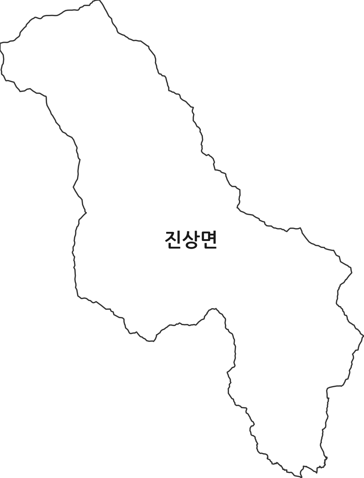 전라남도 광양시 진상면 법정동 행정구역 경계 지도